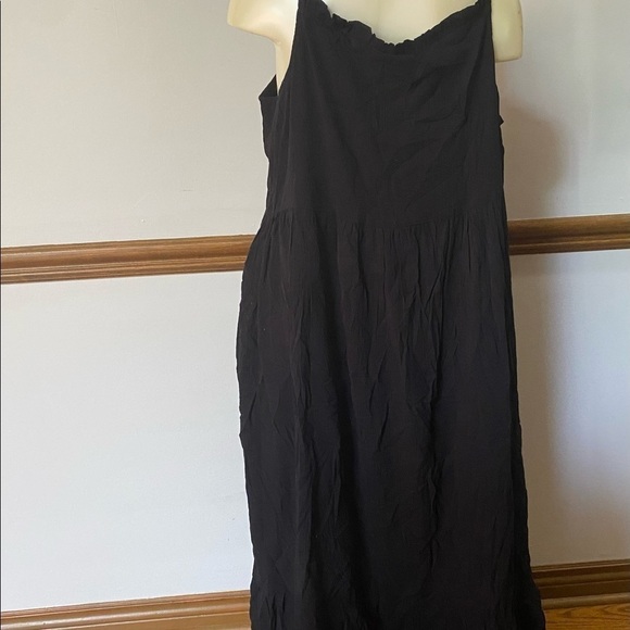 𝅺reitman’s XXL Black Sundress With Shoulder Ties, New With Tags - Picture 4 of 5